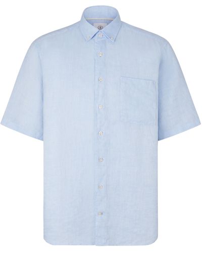 Bogner Lykos Short-sleeved Linen Shirt - Blue
