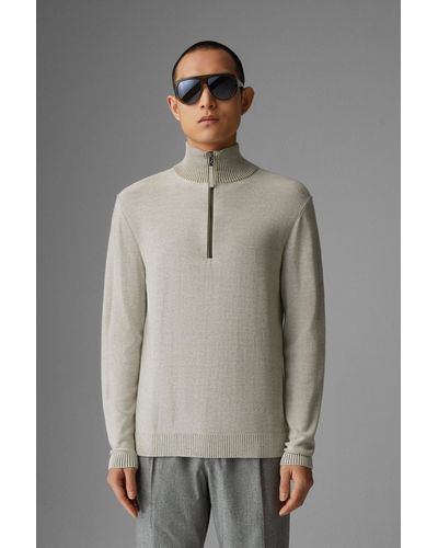 Bogner Lias Merino-blend Half-zip Pullover - Gray