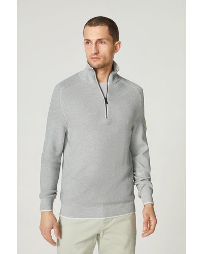 Bogner Linus Half-zipper Knitted Pullover - Grey