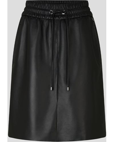 Bogner Aurea Leather Skirt - Black