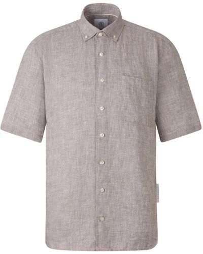Bogner Lykos Short-sleeved Linen Shirt - Grey