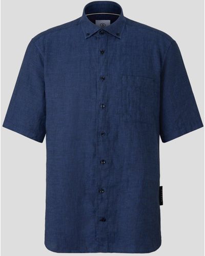 Bogner Lykos Short-sleeved Linen Shirt - Blue