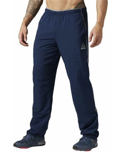 Reebok Long Sports Pants Workout Ready Dark Blue Men