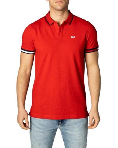 Red TOMMY HILFIGER JEANS Clothing for Men | Lyst
