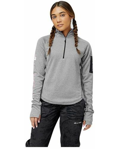 New Balance Women's Sweatshirt Without Hood Impact Run At Grey