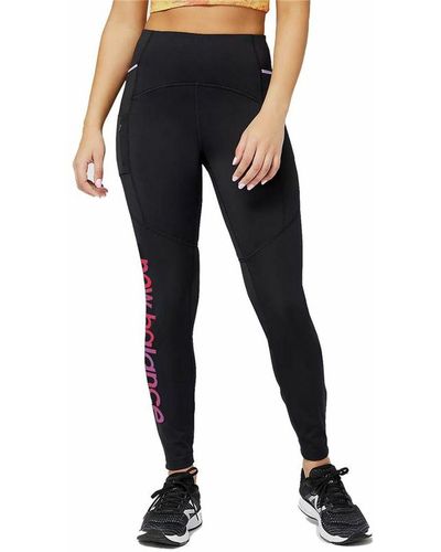 New Balance Sport leggings For Women Impact Run At Heat Tight Lady Black - Blue