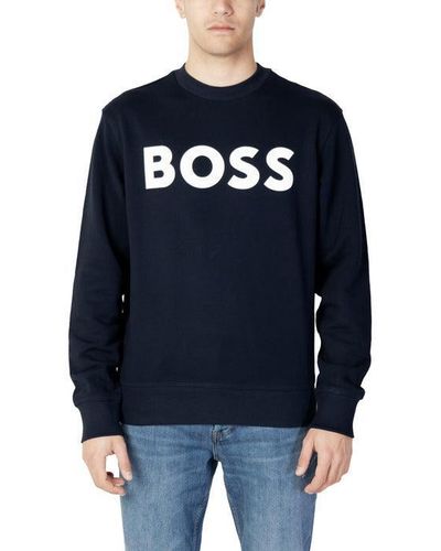 BOSS by HUGO BOSS Logo Print Sweatshirt - Blue