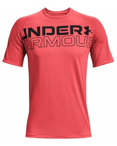 Under Armour Men's Short Sleeve T-shirt Tech 2.0 Red - Pink