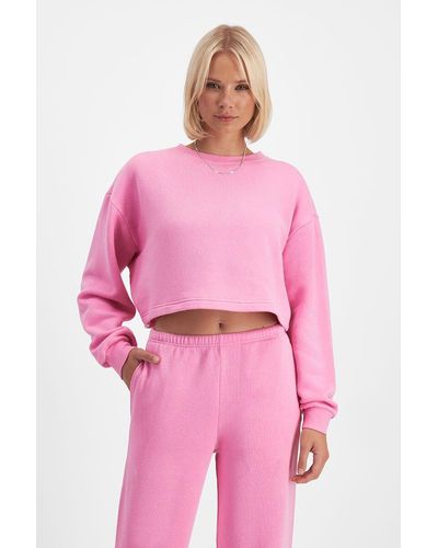 Bonds Sweats Cropped Fleece Pullover - Pink