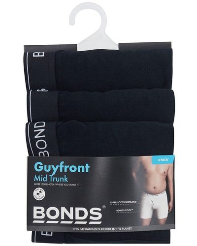 Bonds Guyfront Mid Trunk 3 Pack - Blue