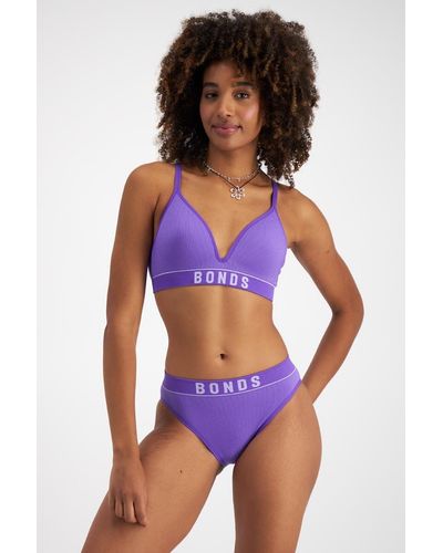 Bonds Retro Ribtm Seamless Tonal Hi Bikini - Blue