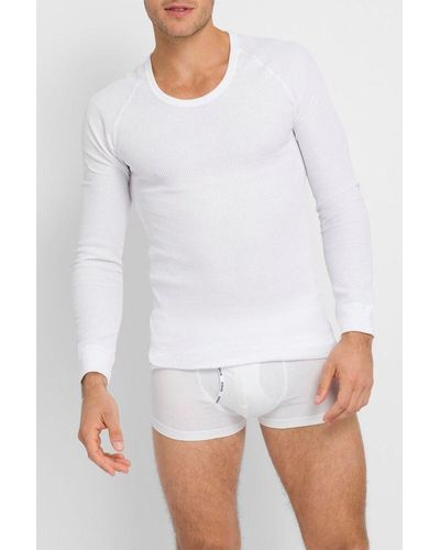 Bonds Holeproof Aircel Thermal Long Sleeve Tee - White
