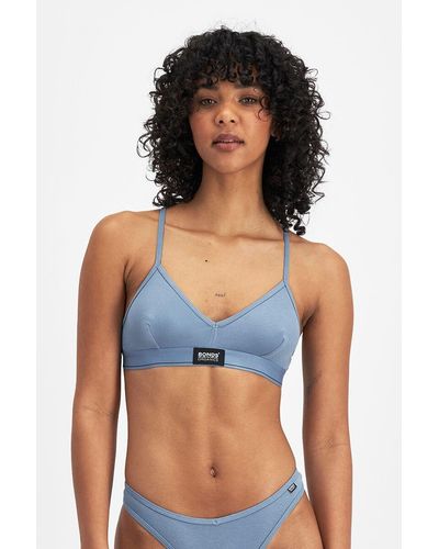 Bonds Organics Ribbed Triangle Crop - Blue