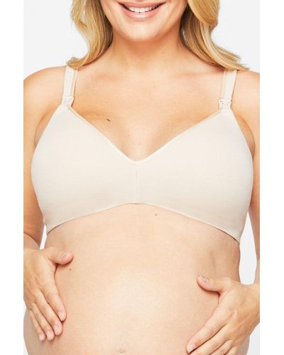 Berlei Barely There Cotton Rich Maternity Bra - Natural