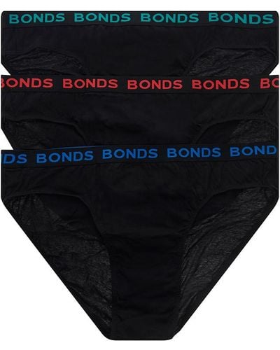 Bonds Hipster Brief 3 Pack - Black