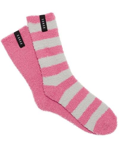 Bonds Supersoft Crew Socks 2 Pack - Pink
