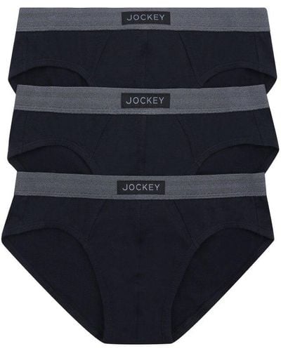 Jockey Comfort Classics Brief 3 Pack - Blue