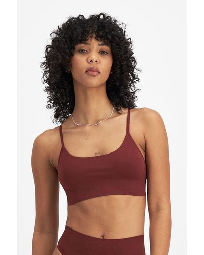 BONDS RETRO RIB WIRELESS SPORTS BRA - TRIANGLE - FLORESCENT GREEN