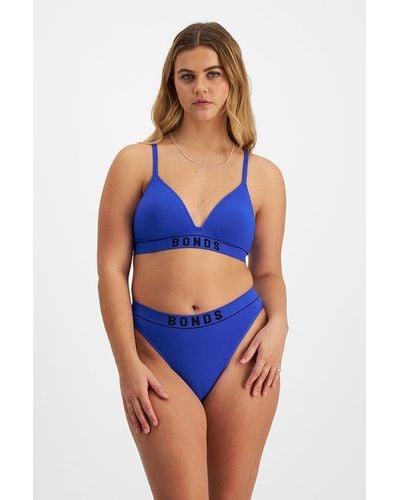 Bonds Retro Ribtm Seamless Hi Bikini - Blue