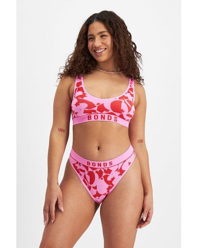 Bonds Retro Rib Hi Bikini - Pink