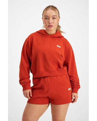 Bonds Move Cropped Hoodie - Red