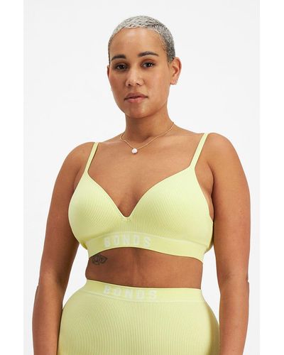 Bonds Retro Rib Wirefree Tee Bra - Green