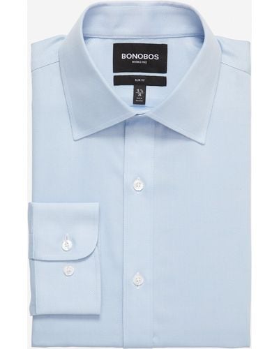 Bonobos Daily Grind Wrinkle Free Dress Shirt Extended Sizes - Blue