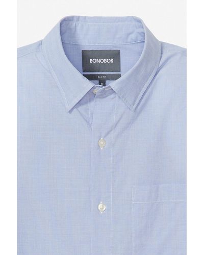 Bonobos Washed Button-down Shirt Extended Sizes - Blue