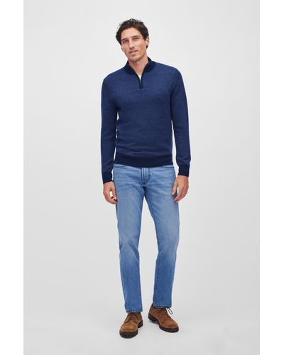 Bonobos Merino Half-zip Sweater - Blue