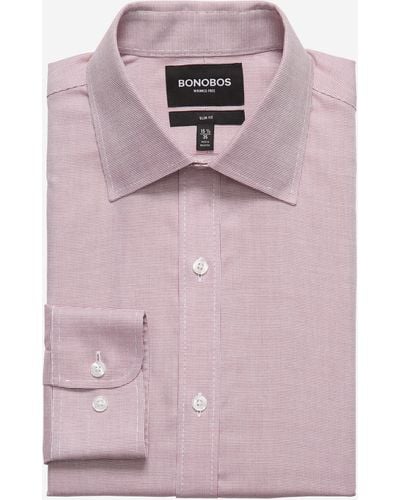 Bonobos Daily Grind Wrinkle Free Dress Shirt Extended Sizes - Pink