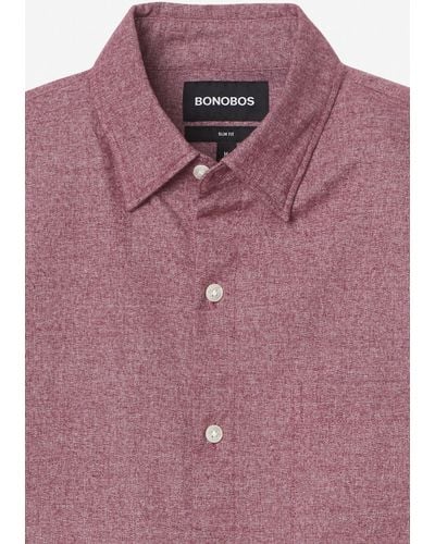 Bonobos Lightweight Flannel Shirt Extended Sizes - Red