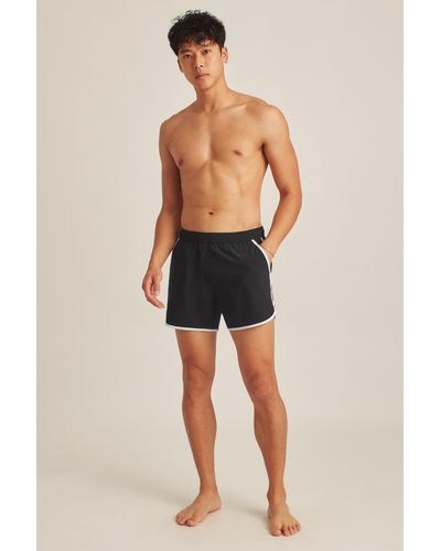 Bonobos Throwback Swim Trunks - Black