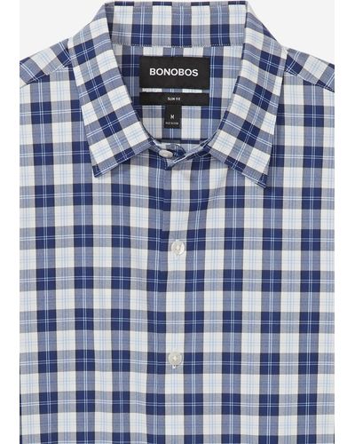 Bonobos Tech Button Down Shirt Extended Sizes - Blue