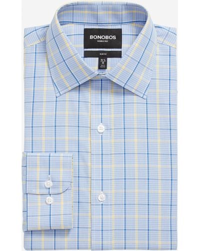 Bonobos Daily Grind Wrinkle Free Dress Shirt Extended Sizes - Blue