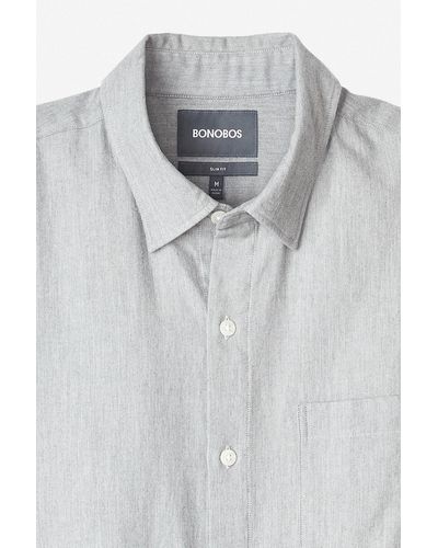 Bonobos Lightweight Flannel Shirt Extended Sizes - Gray