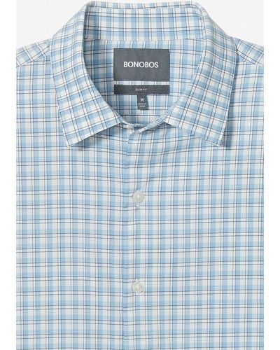 Bonobos Tech Button Down Shirt Extended Sizes - Blue