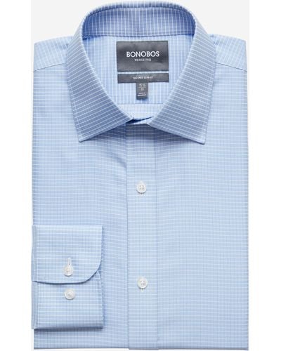 Bonobos Daily Grind Wrinkle Free Dress Shirt Extended Sizes - Blue