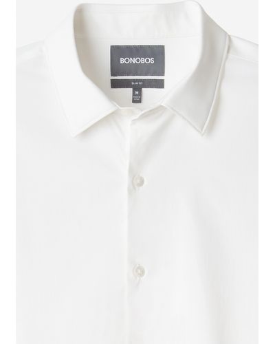 Bonobos Tech Button Down Shirt Extended Sizes - White