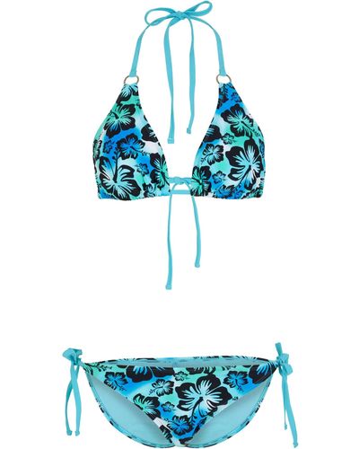 bonprix Triangel Bikini (2-tlg. Set) aus recyceltem Polyamid - Blau