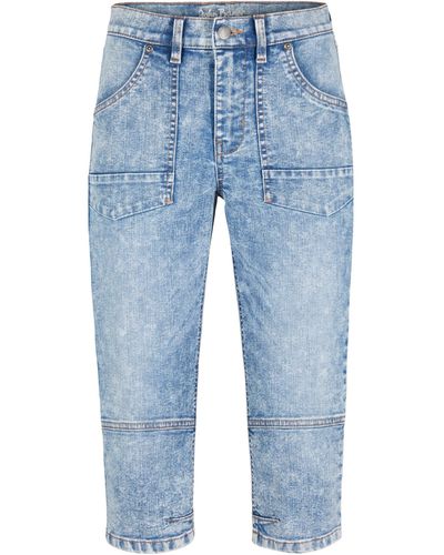 bonprix Capri-Komfort-Stretch-Jeans - Blau