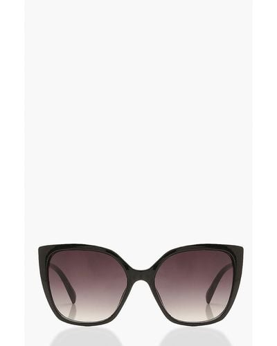 Boohoo Oversized Cat Eye Sunglasses Gradient Lens - Black