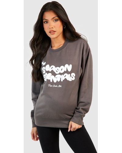 Boohoo Maternity Season Essentials Sweatshirt - Gray