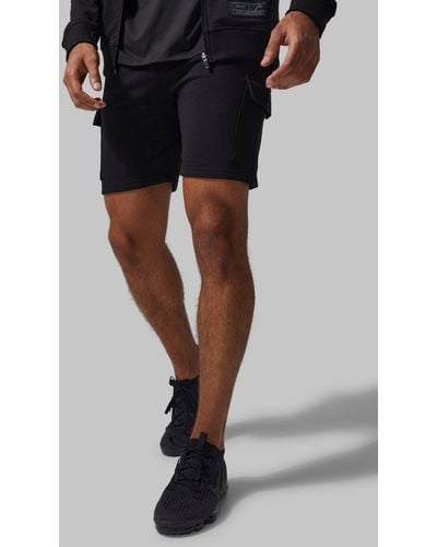 BoohooMAN Pantalón Corto Man Active Cargo - Negro