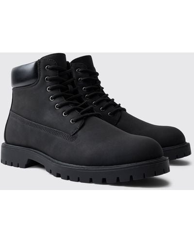 BoohooMAN Worker Boots - Black