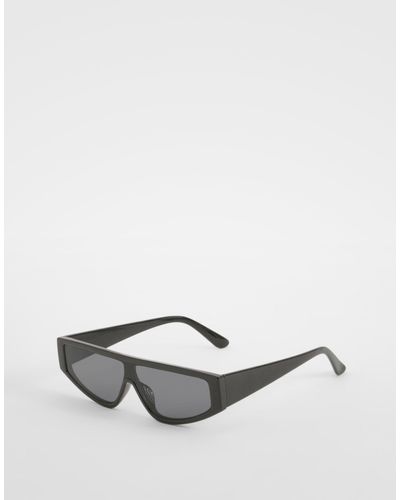 Boohoo Black Angled Sunglasses - Gray