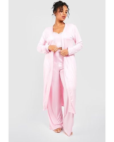 Boohoo Plus Peached Bathrobe/robe - Pink