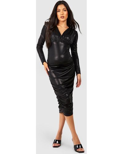 Black Long Sleeve Maternity Dresses for Women - Up to 75% off