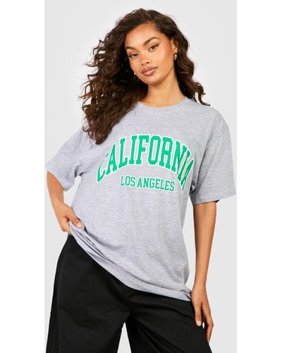 Boohoo Camiseta Con Estampado De California - Blanco