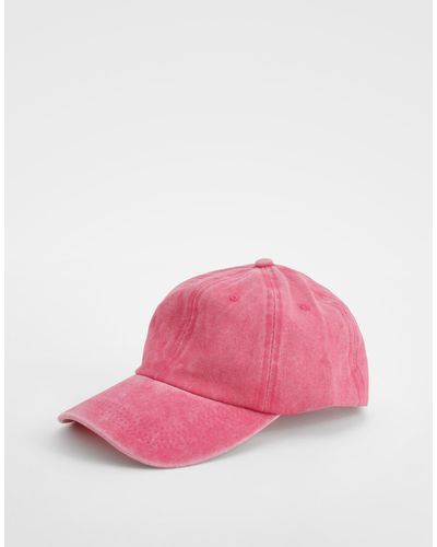 Boohoo Washed Pink Baseball Cap
