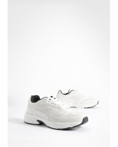 Boohoo Chunky Sporty Dad Sneakers - White